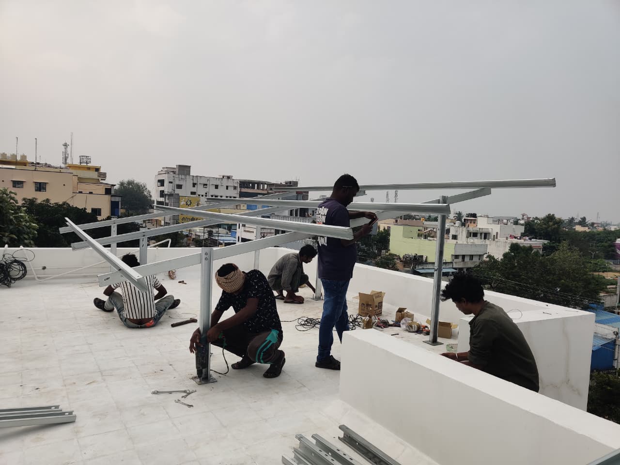 Engineering team on-site during installation