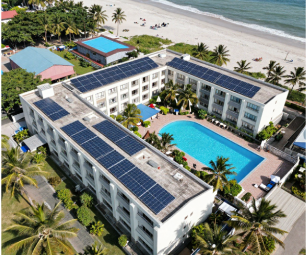 Hotel rooftop hospitality property solar