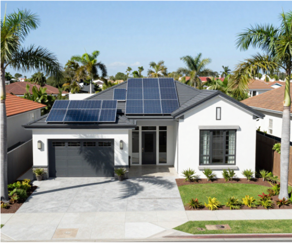 Residential rooftop solar, independent house