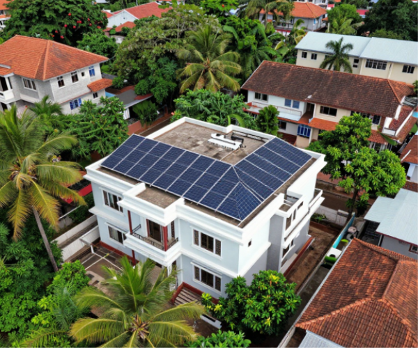 Residential rooftop solar villa
