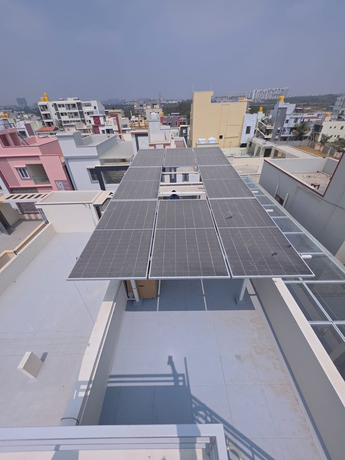 Completed solar panel array